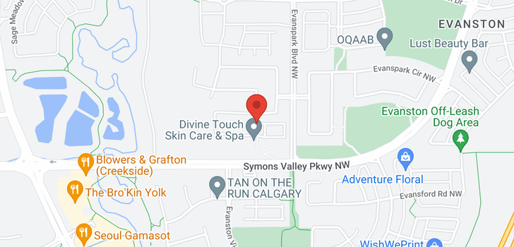 map of 58 EVANSVIEW RD NW